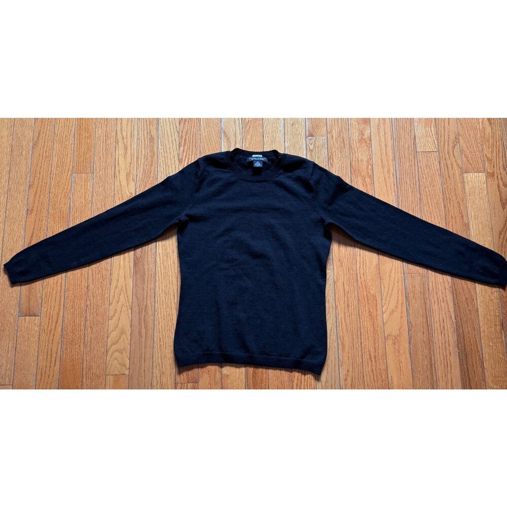 Vintage Banana Republic Italian Merino Wool Sweater Crewneck Black Hong Kong